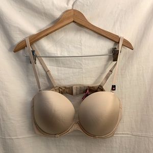 LS TAN Strapless Push-up Plunge, 38D NWT